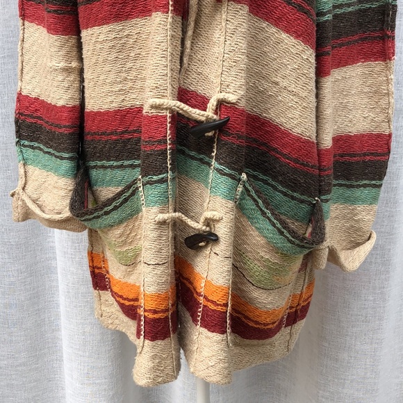 Ralph Lauren blue label Aztec serape toggle button hooded sweater cardigan - Picture 4 of 10